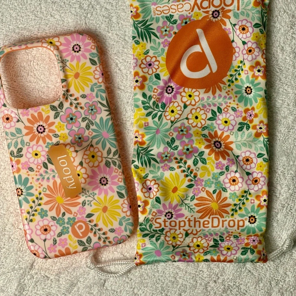 Loopy Case Floral Phone Case with Pouch